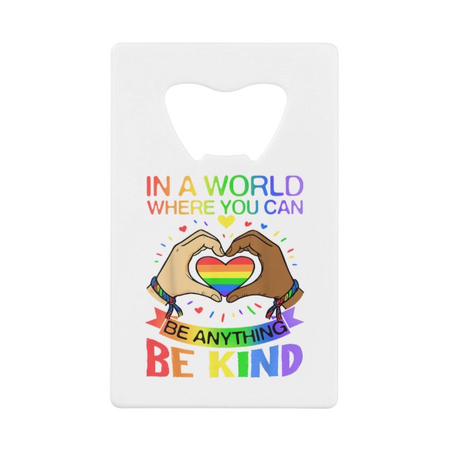 Be Kind LGBT Pride Rainbow Equality Awareness Tee (Front)