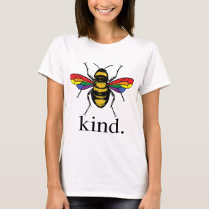 Be Kind LGBTQ Ally Gay Rights Cute Pride Month Bee T-Shirt