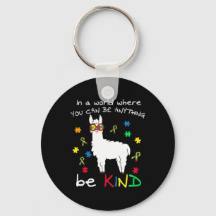 Be Kind Llama Puzzle Piece Cool Autism Awareness G Key Ring