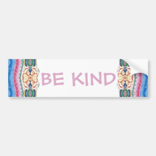Be Kind Mandala Design Bumper Sticker