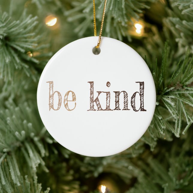 Be Kind Melanin Ceramic Ornament (Tree)