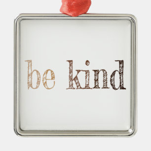 Be Kind Melanin Metal Ornament