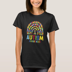 Be Kind Men Women Rainbow Inspirational Autism Awa T-Shirt