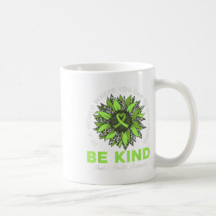 Be Kind Mental Health Awareness Green Ribbon Brain Coffee Mug