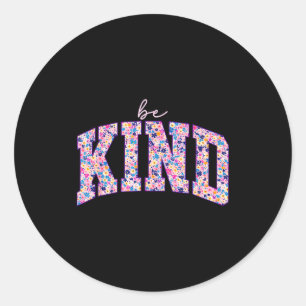 Be kind mental health awareness motivational classic round sticker