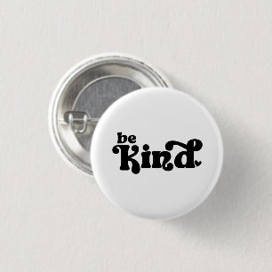 Be Kind Minimalist – Bold Black Kindness 3 Cm Round Badge