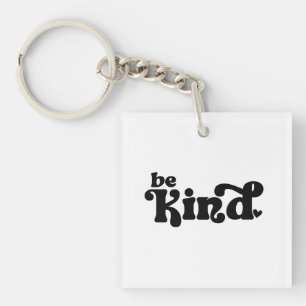 Be Kind Minimalist – Bold Black Kindness Key Ring