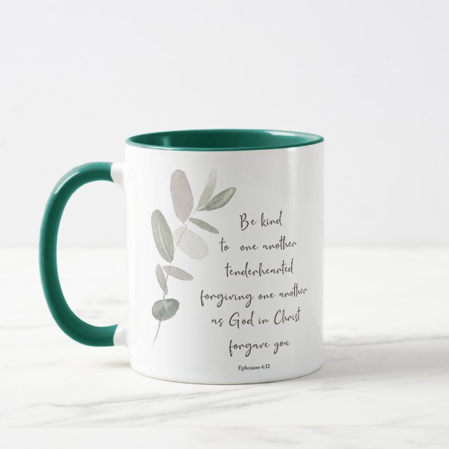 Be kind minimalist botanical  mug (Left)