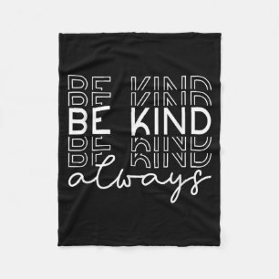 Be kind minimalist love kindness positive fleece blanket