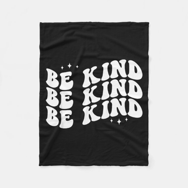 Be kind minimalist love kindness positive  fleece blanket (Front)
