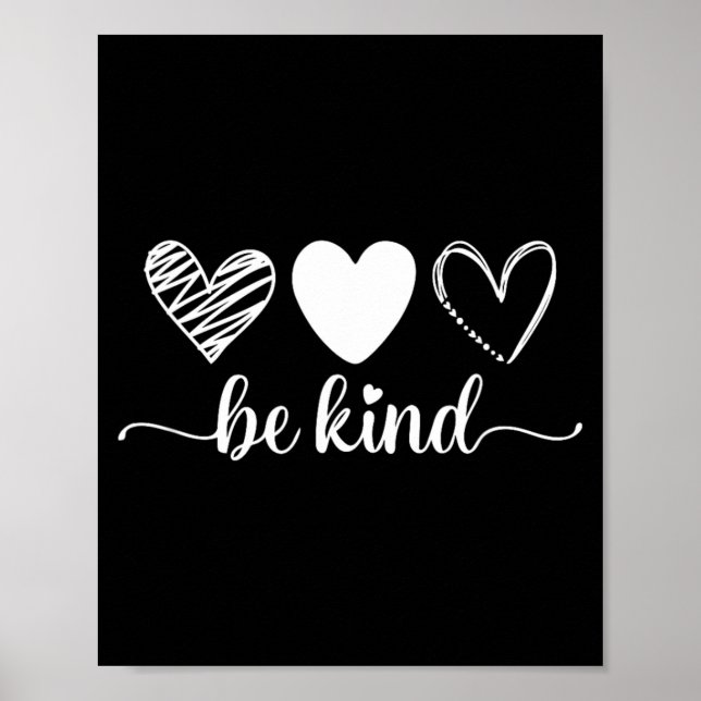 Be Kind Minimalist Love Kindness Positive Poster (Front)
