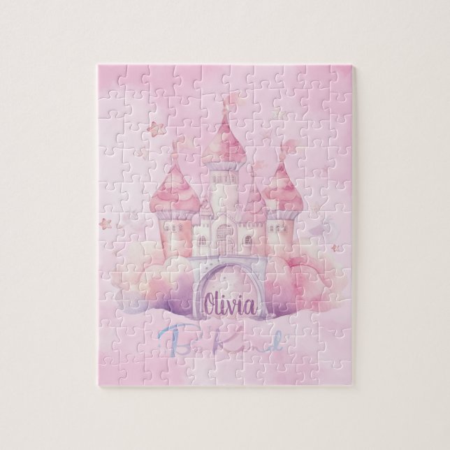 Be Kind Palace on the Pink Cloud customisable Jigsaw Puzzle (Vertical)