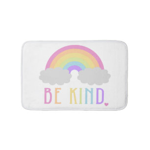 Be Kind Pastel Rainbow Bath Mat
