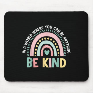 Be Kind Pastel Rainbow Daisy Back To School Kinder Mouse Pad