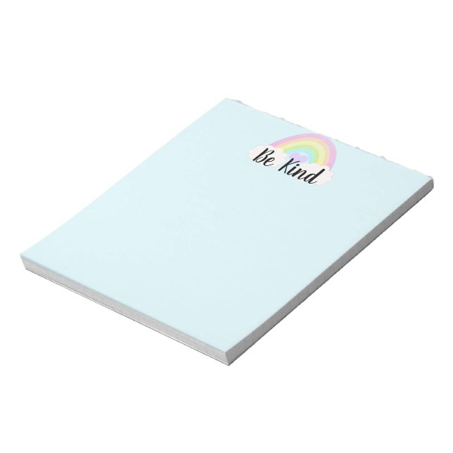 Be Kind Pastel Watercolor Rainbow Notepad (Rotated)