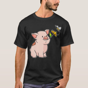 Be Kind - Pig With A Sunflower And A Bee - Kindnes T-Shirt