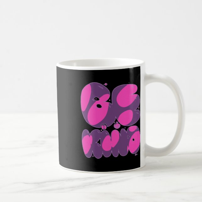 Be Kind Pink And Purple Sticker  Coffee Mug (Right)