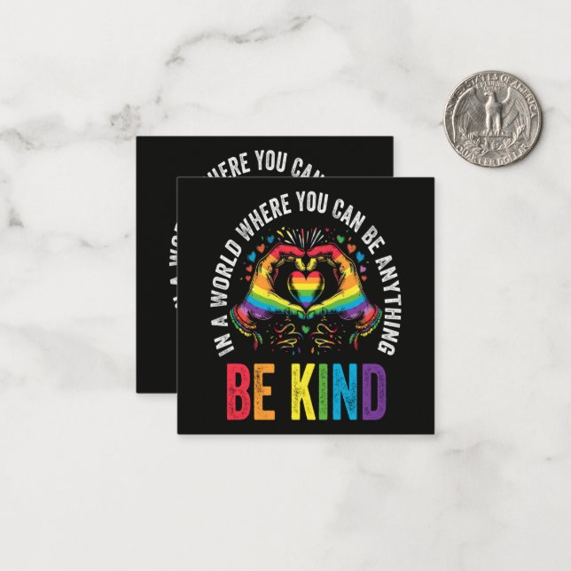 Be Kind Pride LGBT Month Card (Front/Back In Situ)