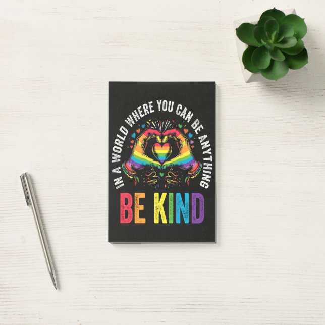 Be Kind Pride LGBT Month Post-it Notes (Office)