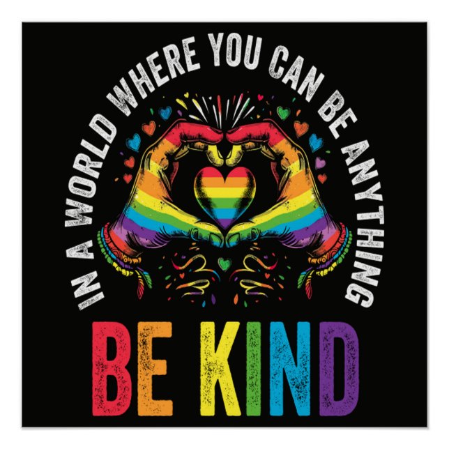 Be Kind Pride LGBT Month Poster (Front)