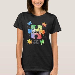 Be Kind Puzzle Pieces Cute Autism Awareness 1 T-Shirt