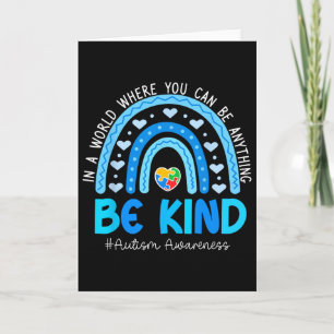 Be Kind Puzzle Rainbow Autism Awareness Month Teac Card