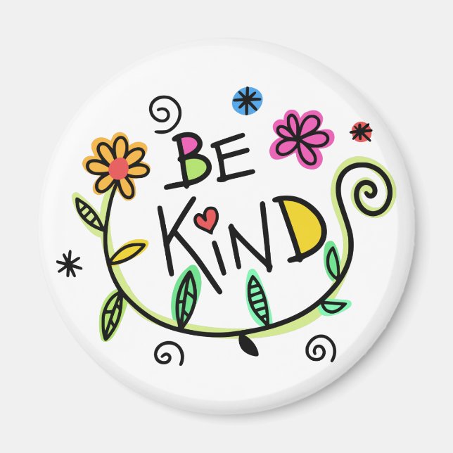 Be Kind Quote Cute Typography Magnet (Front)