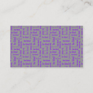 Be Kind Quote Kindness Motivational Inspirational Business Card