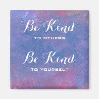 Be Kind Quote on Abstract Blue Background