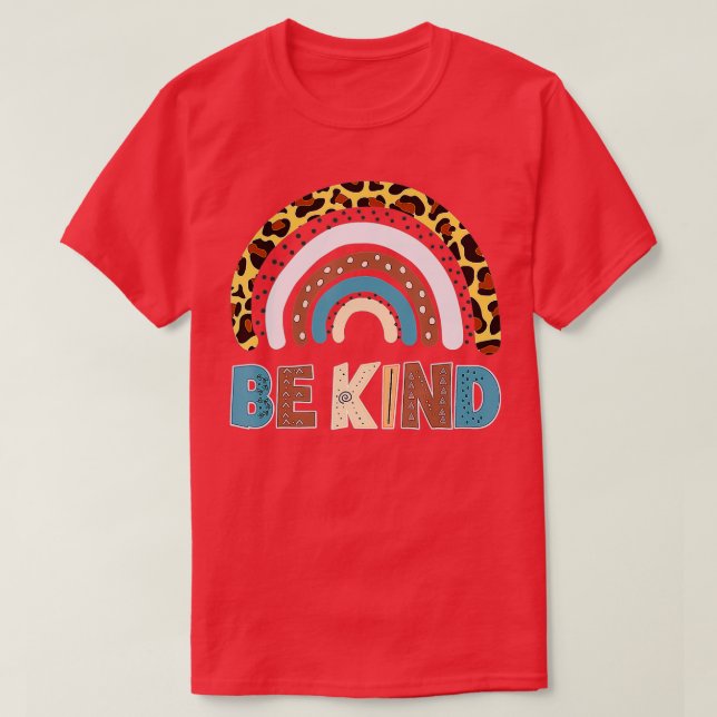 Be Kind Rainbow Anti Bullying Wear Orange Unity Da T-Shirt (Design Front)