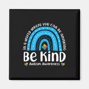 Be Kind Rainbow Autism Awareness Kids Choose Kindn Magnet
