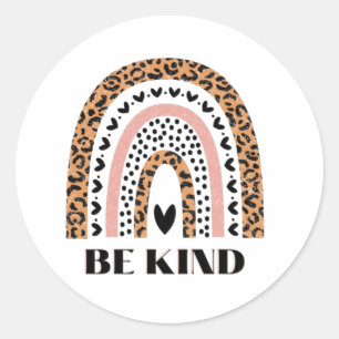 be kind rainbow baby blanket classic round sticker