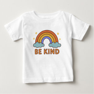 "Be Kind Rainbow – Colourful Positive Quote Design Baby T-Shirt
