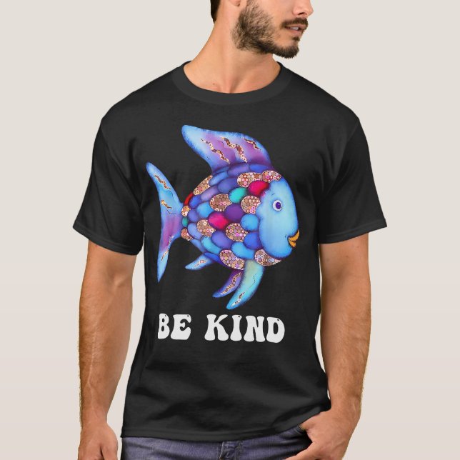  Be Kind Rainbow Fish Teacher Life Teaching Back T T-Shirt (Front)
