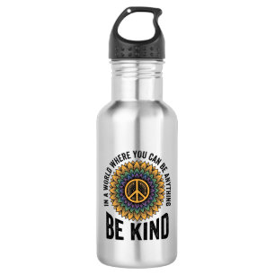 Be Kind Rainbow Flower Peace Vintage Shirt Design_ 532 Ml Water Bottle