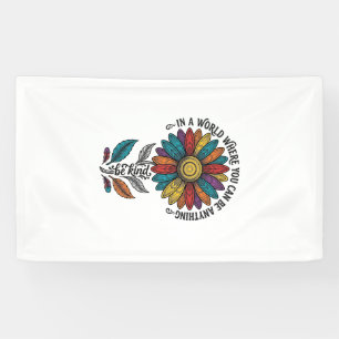 Be Kind Rainbow Flower Vintage Engraving Shirt_1 Banner