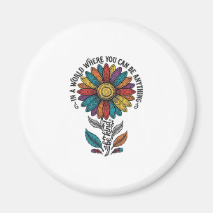 Be Kind Rainbow Flower Vintage Engraving Shirt_1 Magnet