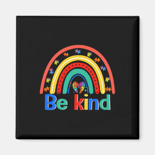 Be Kind Rainbow Kindness Inspirational Autism Awar Magnet