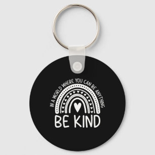 Be Kind Rainbow Orange Unity Day Anti Bullying Key Ring