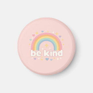 Be Kind – Rainbow Pastel Positivity Magnet