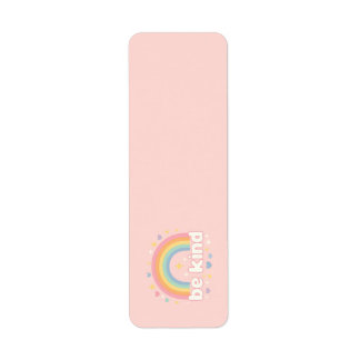 Be Kind – Rainbow Pastel Positivity Return Address Label