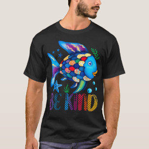 Be Kind Rainbow Scale Fish Teacher Reading Book T-Shirt