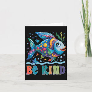 Be Kind Rainbow Scale Fish Teacher Reading Book To Card