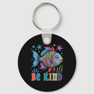 Be Kind Rainbow Scale Fish Teacher Reading Book To Key Ring