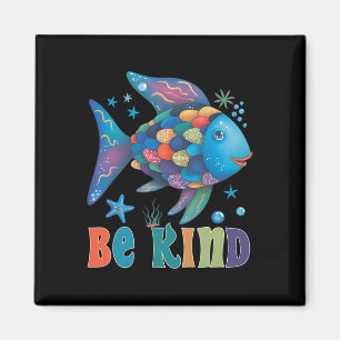 Be Kind Rainbow Scale Fish Teacher Reading Book To Magnet