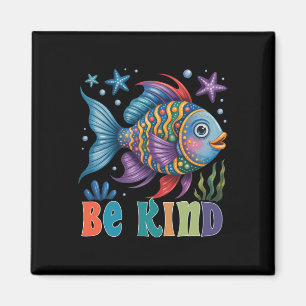 Be Kind Rainbow Scale Fish Teacher Reading Book To Magnet