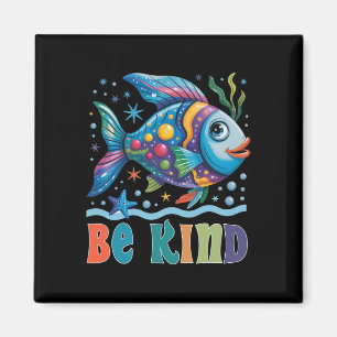 Be Kind Rainbow Scale Fish Teacher Reading Book To Magnet