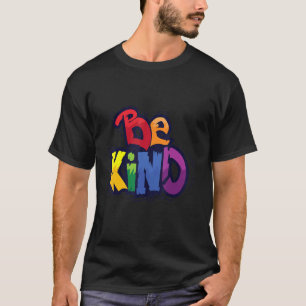 Be Kind Rainbow Sunflower Hearts Lgbt Lesbian Prid T-Shirt