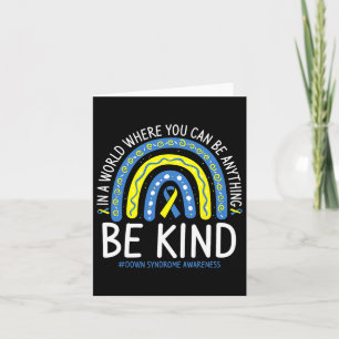 Be Kind Rainbow World Down Syndrome Awareness Day Card