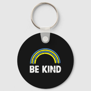Be Kind Rainbow World Down Syndrome Awareness Day Key Ring